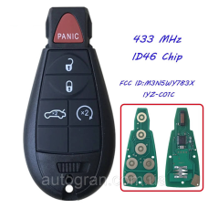 Смарт ключ Chrysler 300C Voyager Jeep Cherokee Dodge Caliber Journey 433Mhz ID46