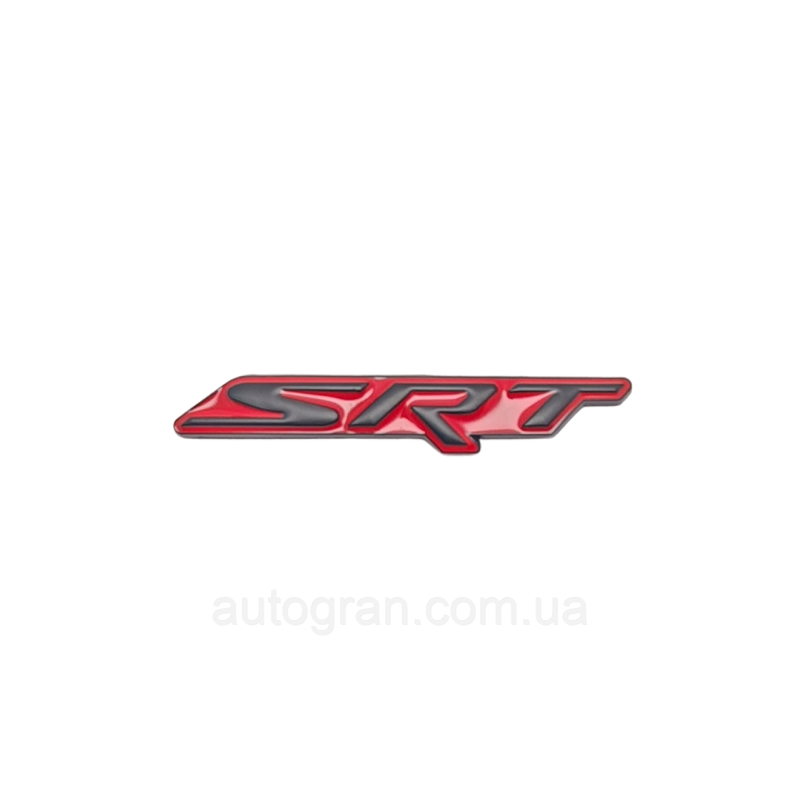 Емблема кузова Dodge Jeep Chrysler SRT червона 10см*1,7см