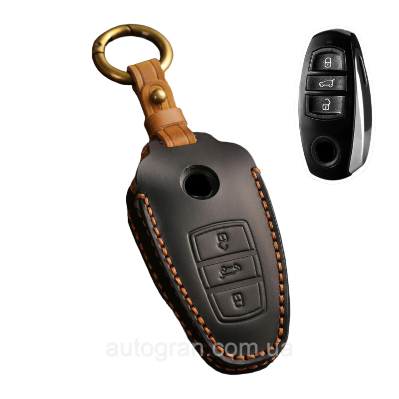 Шкіряний чохол на смарт ключ Volkswagen Touareg 2011-2015