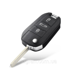 Корпус викидного ключа 3 кнопки Citroen Peugeot VA2