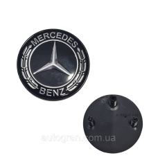 Емблема решітки радіатора Mercedes W222 W223 W213 W205 A0008171901 чорна з хромом