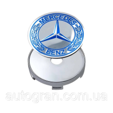 Заглушки ковпачки литих дисків Mercedes 60мм сині тип1