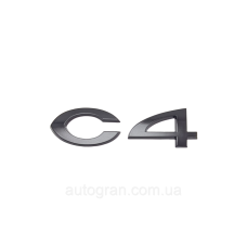Емблема напис багажника Citroen C4 чорна
