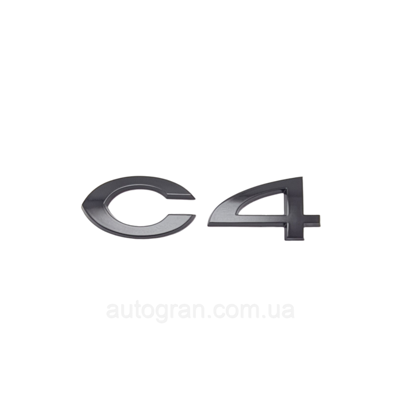 Емблема напис багажника Citroen C4 чорна Емблема напис багажника Citroen C4 чорна