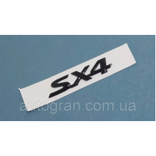 Емблема напис багажника Suzuki SX4 чорна
