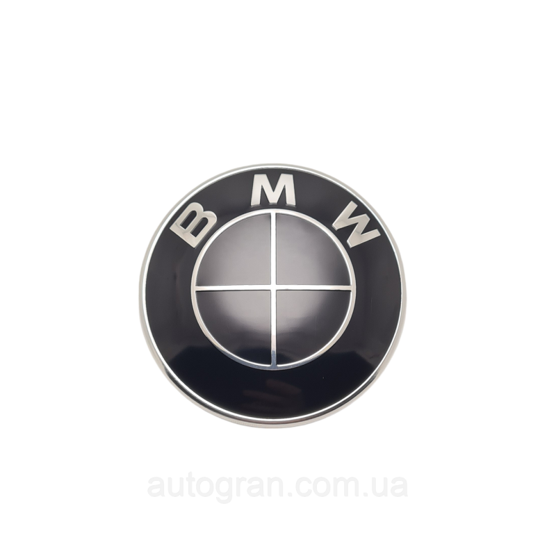 Емблема капота та багажника BMW 82mm чорна Емблема капота та багажника BMW 82mm чорна