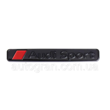 Емблема кузова Audi Sport чорна глянцева