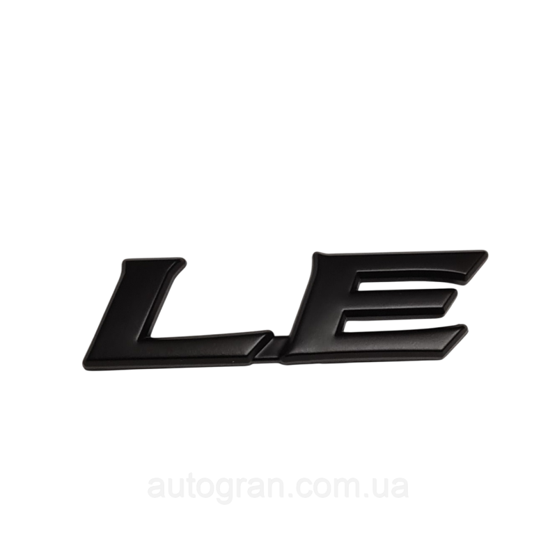 Емблема напис багажника Toyota LE чорна
