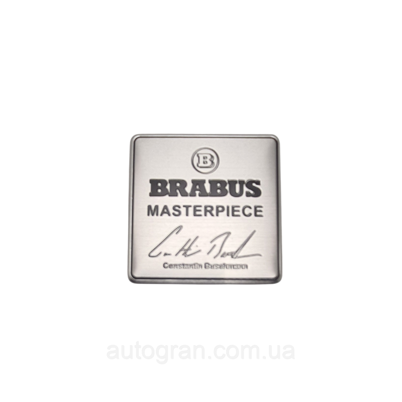 Емблема на кузов або для декору салону Brabus срібна