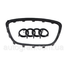 Емблема керма Audi A6 A4 A3 A7 Q3 Q5 Q7 чорний глянець