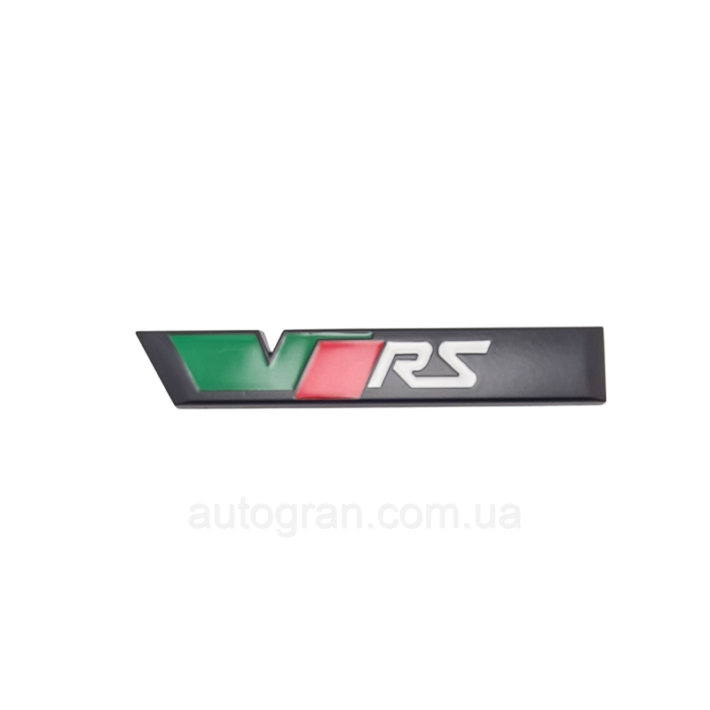 Емблема напис багажника Skoda VRS чорна тип1