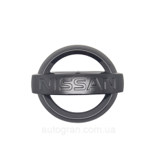 Емблема Nissan 105мм*90мм чорний глянець