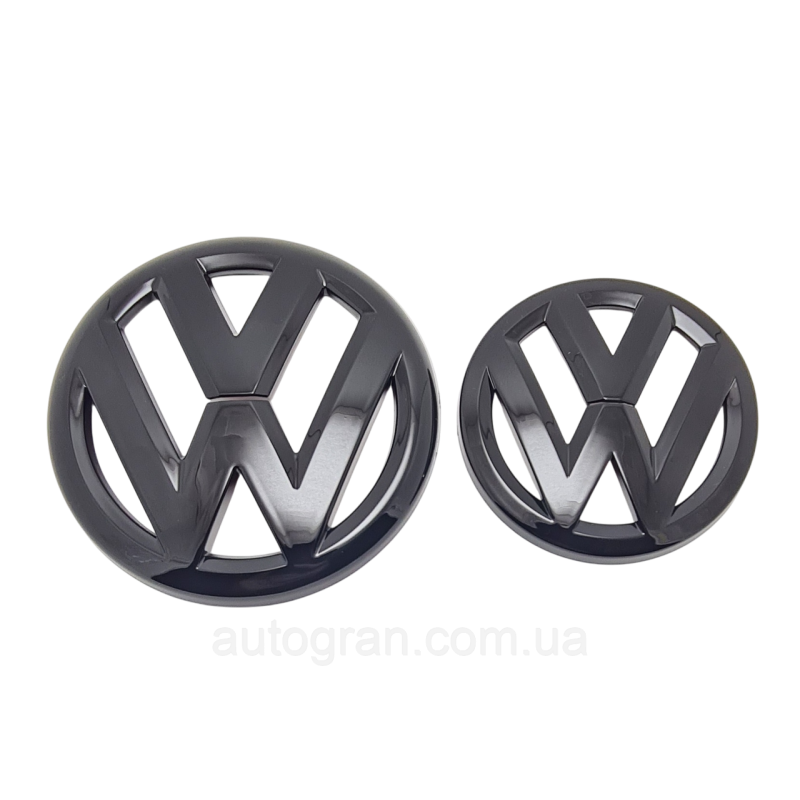 Комплект накладок на емблеми решітки та багажника Volkswagen Jetta 2011-2015 чорні глянцеві