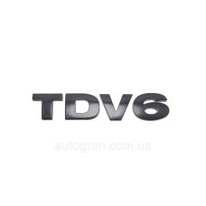 Емблема напис капота Land Rover TDV6 чорна