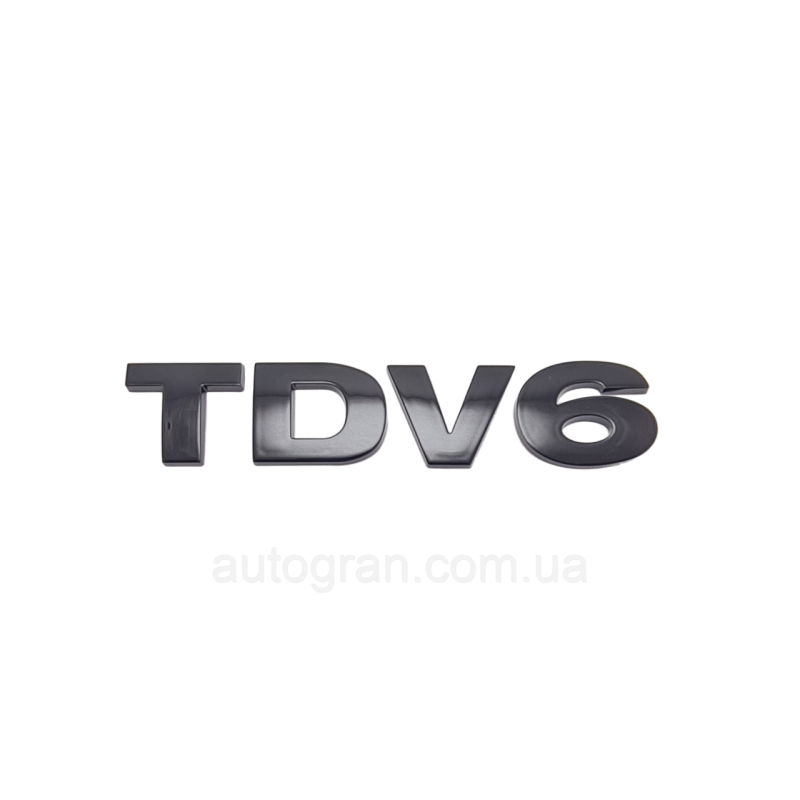 Емблема напис капота Land Rover TDV6 чорна