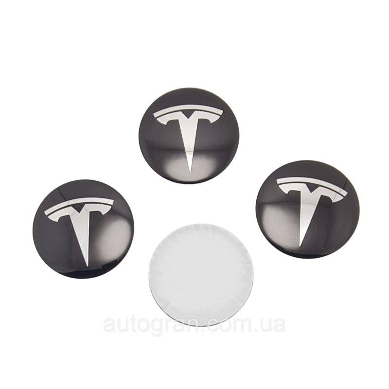 Наклейки на ковпачки литих дисків Tesla 56мм Наклейки на ковпачки литих дисків Tesla 56мм