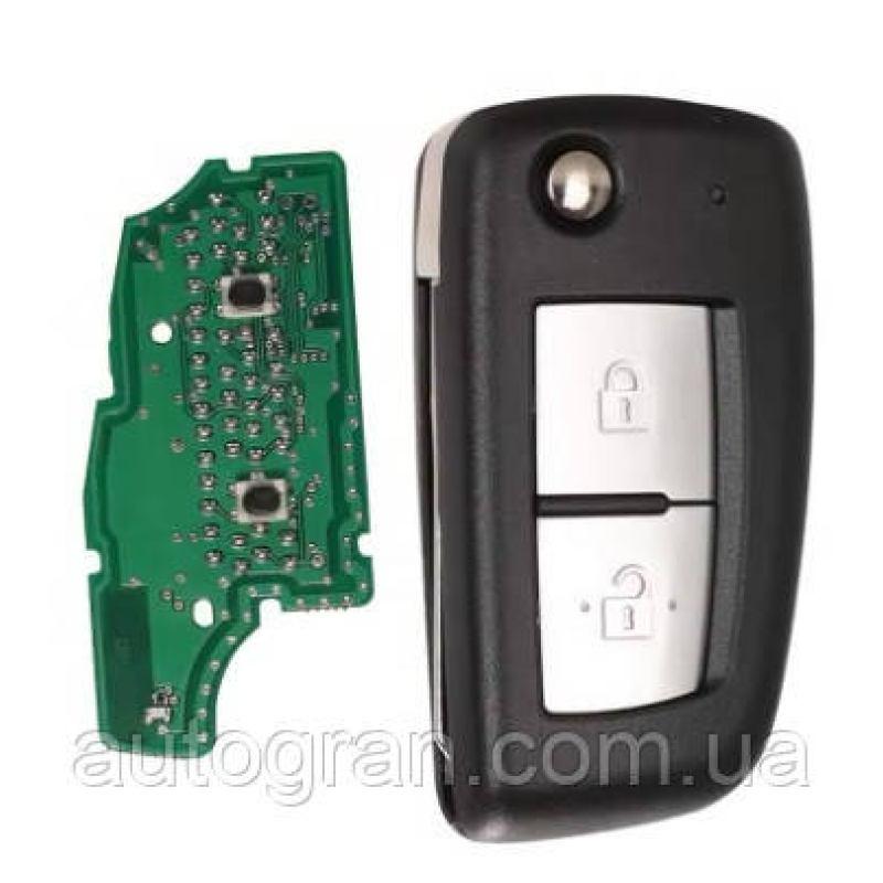Ключ викидний Nissan 2 кнопки 433MHz 4A PCF7952E