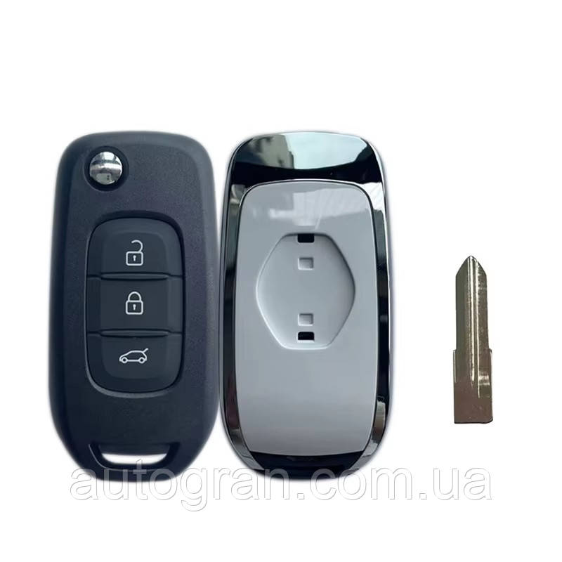 Ключ викидний Renault 3 новий тип 3 кнопки vac102 Ключ викидний Renault 3 новий тип 3 кнопки vac102
