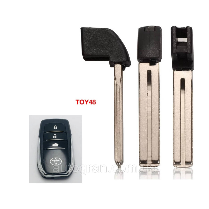 Змінна заготовка аварійного ключа для смарт ключа Toyota тип4