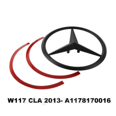 Емблема багажника зірка Mercedes CLA W117 чорний глянець