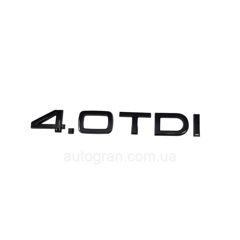 Емблема напис багажника Audi 4.0TDI чорна