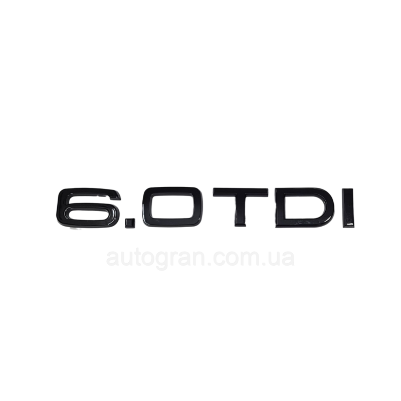 Емблема напис багажника Audi 6.0TDI чорний