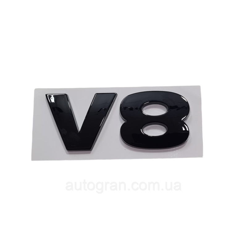 Емблема напис Range Rover Land Rover V8 чорна Емблема напис Range Rover Land Rover V8 чорна