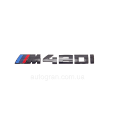 Емблема напис багажника BMW M420i чорний глянець
