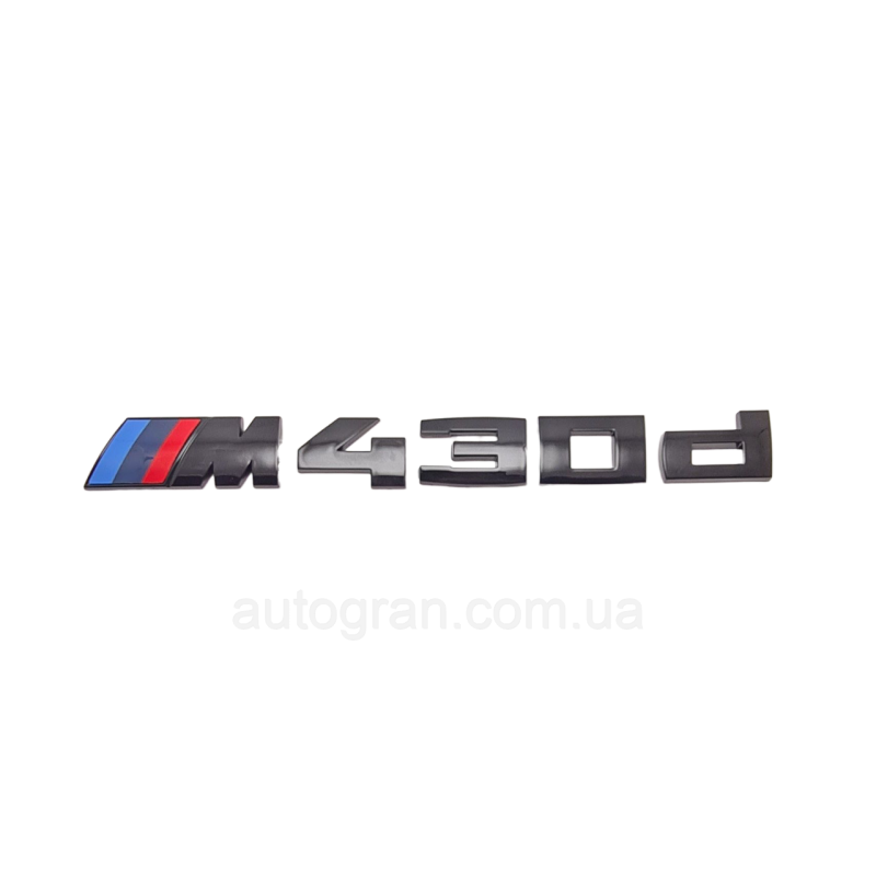 Емблема напис багажника BMW M430d чорний глянець