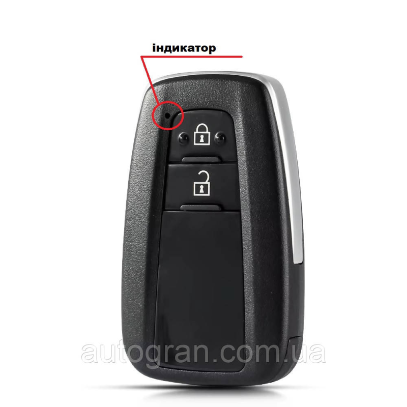 Корпус смарт ключа Toyota Auris CHR Corolla Camry Land Cruiser Highlander 2 кнопки Корпус смарт ключа Toyota Auris CHR Corolla Camry Land Cruiser Highlander 2 кнопки