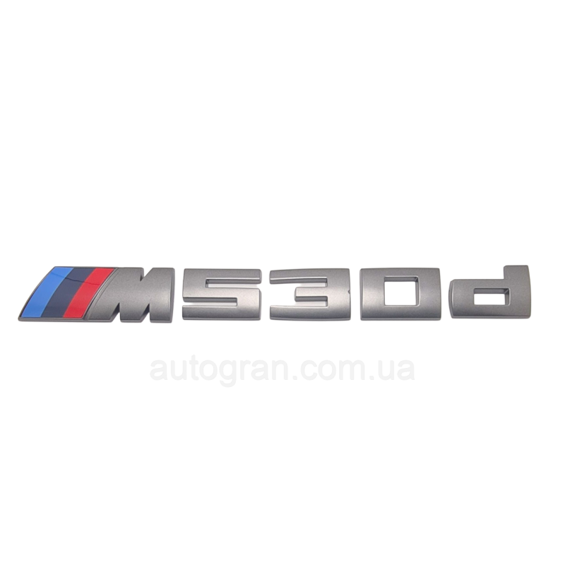 Емблема напис багажника BMW M530d графіт