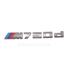 Емблема напис багажника BMW M750d графіт