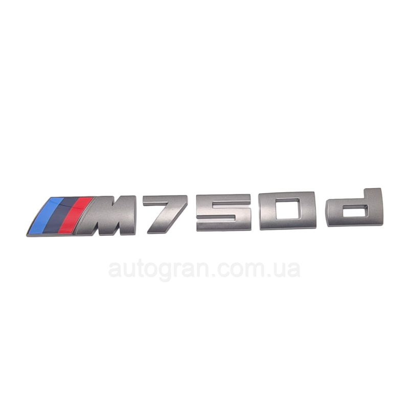 Емблема напис багажника BMW M750d графіт Емблема напис багажника BMW M750d графіт
