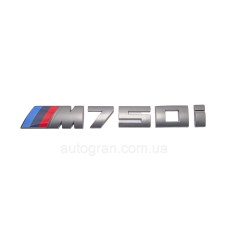 Емблема напис багажника BMW M750i графіт