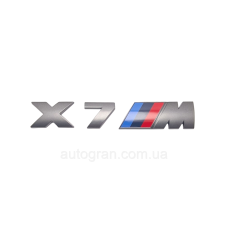 Емблема напис багажника BMW X7M графіт