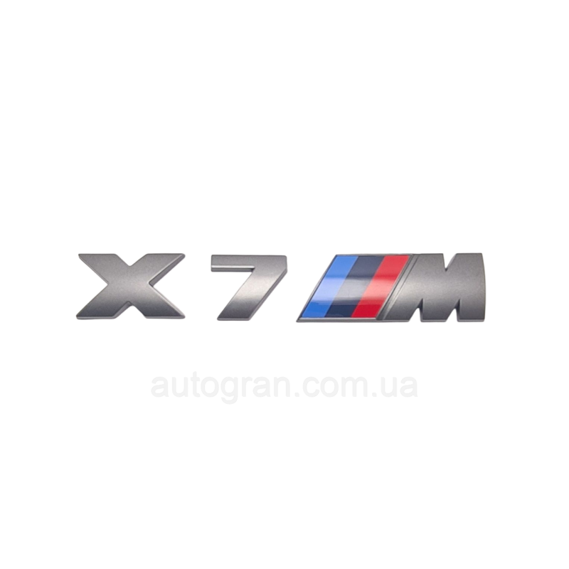 Емблема напис багажника BMW X7M графіт