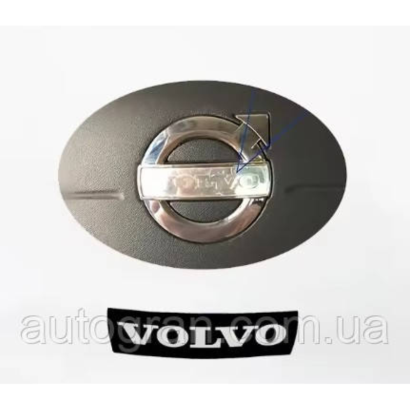 Накладка емблеми руля Volvo 4.7см*1.1см чорна