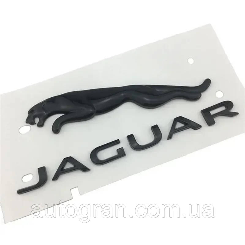 Емблема і напис багажника Jaguar чорний