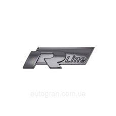Емблема кузова VW Volkswagen R-line Rline чорний глянець