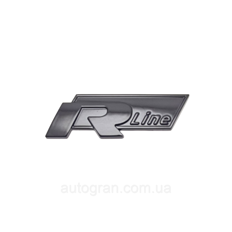 Емблема кузова VW Volkswagen R-line Rline чорний глянець