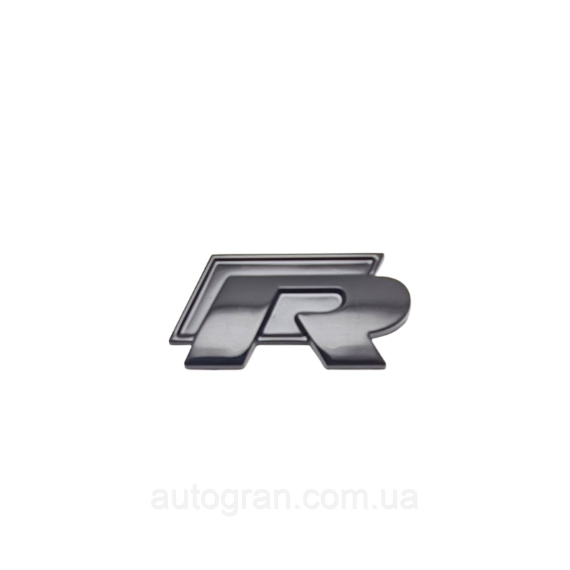 Емблема кузова VW Volkswagen R-line Rline чорна глянцева