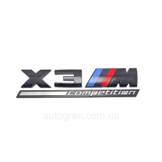 Емблема кузова BMW X3M competition чорна