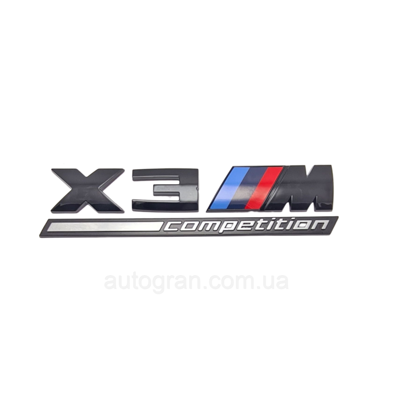 Емблема кузова BMW X3M competition чорна