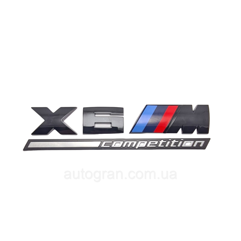 Емблема кузова BMW X6M competition чорна Емблема кузова BMW X6M competition чорна