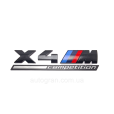 Емблема кузова BMW X4M competition чорна