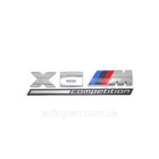 Емблема кузова BMW X6M competition  хром