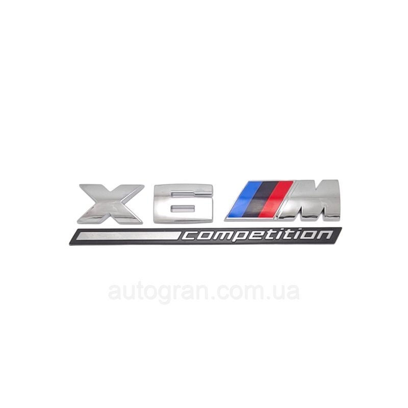 Емблема кузова BMW X6M competition  хром