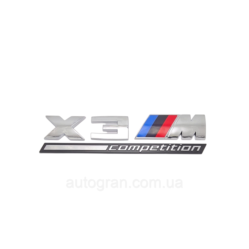 Емблема кузова BMW X3M competition хром Емблема кузова BMW X3M competition хром
