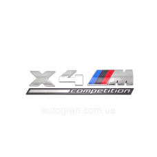 Емблема кузова BMW X4M competition  хром