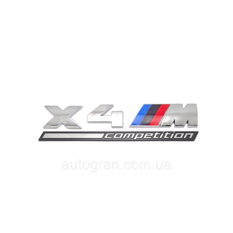 Емблема кузова BMW X4M competition  хром